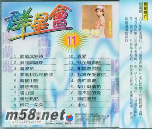 群星會11 陳蘭麗專輯背面圖片