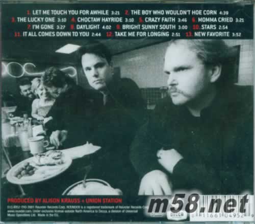 Alison Krauss and union station New Favorite新寵專輯背面圖片