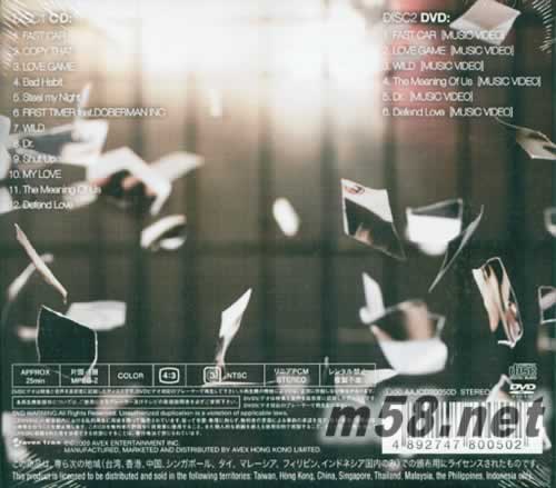 Past <Future 香港版 CD+DVD 初回限定專輯背面圖片