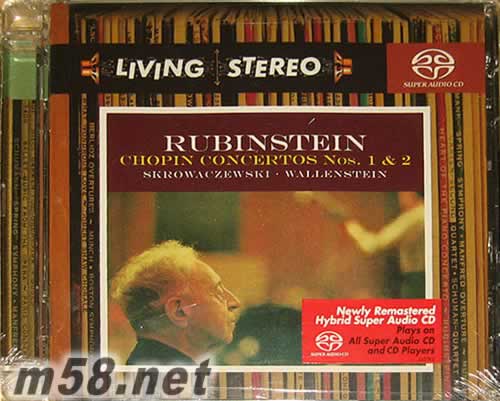 CHOPIN CONCERTOS NOS 肖邦協奏曲 1&2 魯賓斯坦 SACD特惠專輯正面圖片