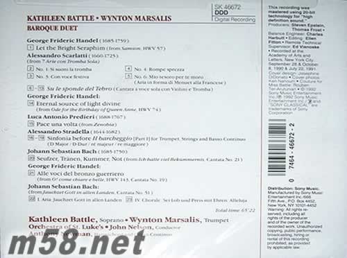 巴洛克二重唱/BATTLE專輯背面圖片