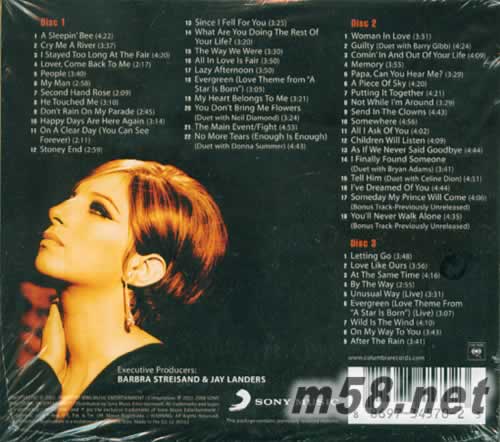 The Essential 3.0 Barbra Streisand 歐版 3CD專輯背面圖片