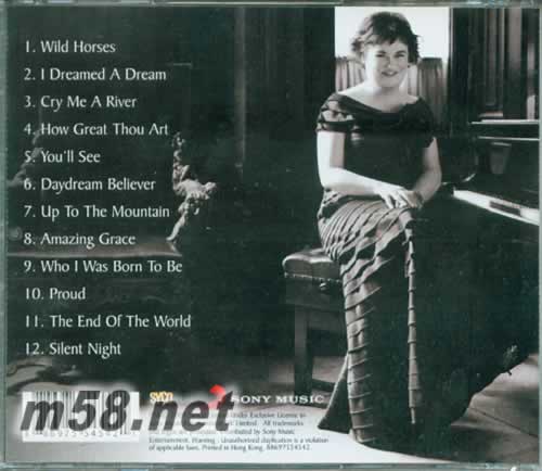 I Dreamed A Dream 香港版專輯背面圖片