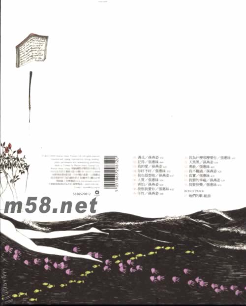 張惠妹+孫燕姿 2her 2009年遇見專輯背面圖片