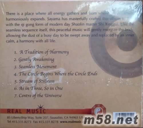 HARMONY SAYAMA 和諧(氣功的治療音樂)新世紀(jì)純音樂專輯背面圖片