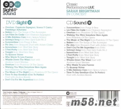 Classic Performance LIVE專輯背面圖片