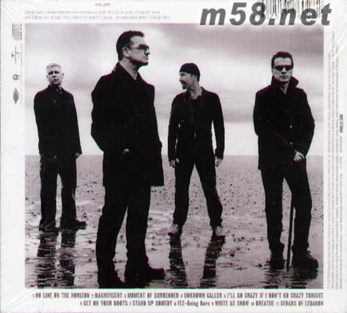 消失的地平線 No Line On The Horizon CD+寫真+海報限量版專輯背面圖片