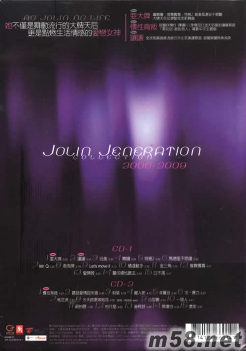 J世紀 大牌新曲+精選 超值精裝版專輯背面圖片