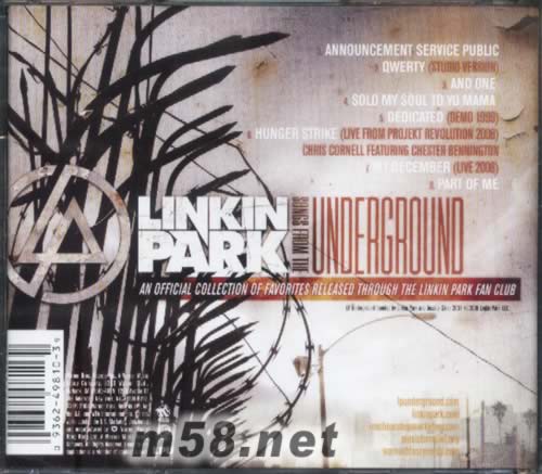 SONGS FROM THE UNDERGROUND專輯背面圖片