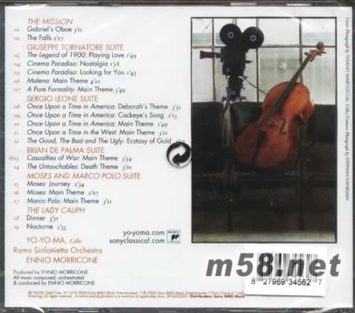 YO-YO MA PLAYS ENNIO MORRICONE 電影琴緣馬友友專輯背面圖片
