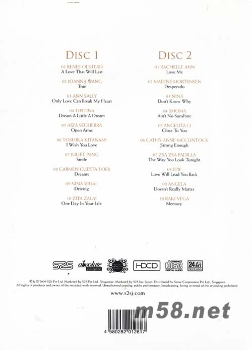 ABSOLUTE VOICES 聽.靚聲專輯背面圖片