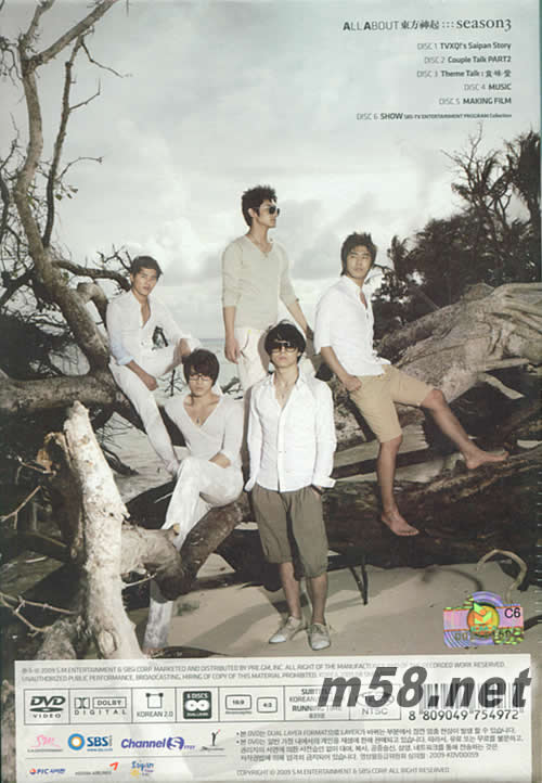 SEASON 3 6DVD專輯背面圖片