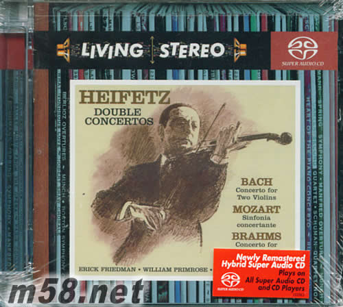 海菲茲 巴哈/ 莫札特/ 布拉姆斯: 雙重協奏曲集(SACD特惠)專輯正面圖片