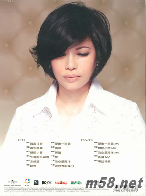 愛像一首歌 (德版)專輯背面圖片