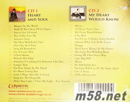 HEART TO HEART 2CD專輯背面圖片