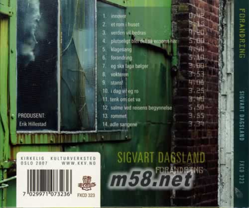 Sigvart Dagsland 史格瓦特.達格斯蘭 Forandring專輯背面圖片