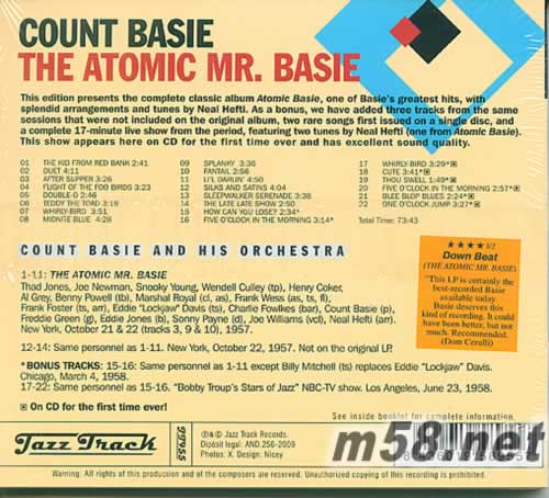 Count Basie The Atomic Mr. Basie專輯背面圖片