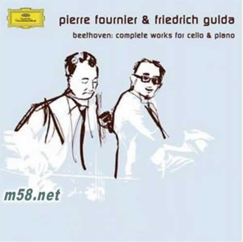 OM-COMPLETE CELLO&PIANO WO 貝多芬:大提琴奏鳴曲全集 富尼埃、古爾達 2CD(古典愛好者必備)專輯正面圖片