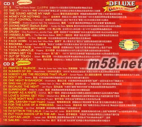 Dance Hot Dog Deluxe No.1舞曲超值全餐NO.1 2CD專輯背面圖片