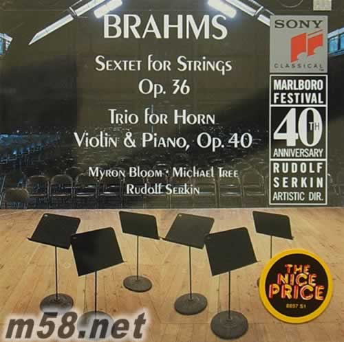 勃拉姆斯:第二號(hào)弦樂(lè)六重奏、圓號(hào)三重奏專輯正面圖片