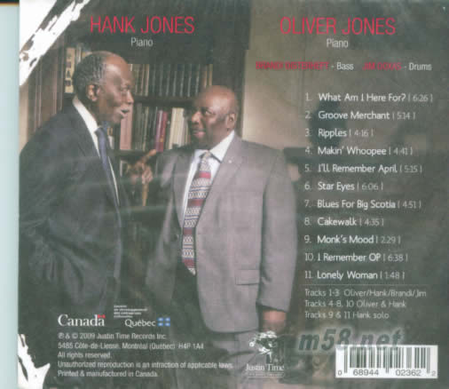 OLIVER JONES.PLEASED TO MEET YOU專輯背面圖片