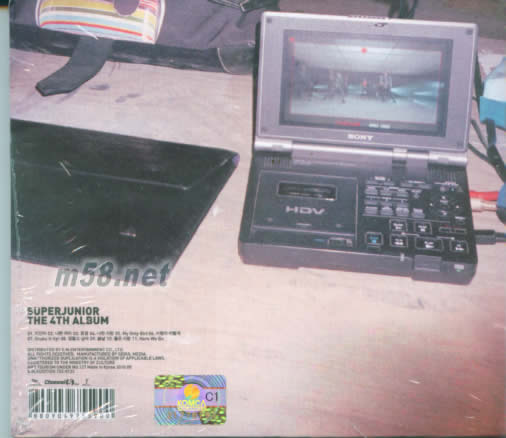 Super Junior Vol. 4 BONAMANA (Type B) CD專輯背面圖片