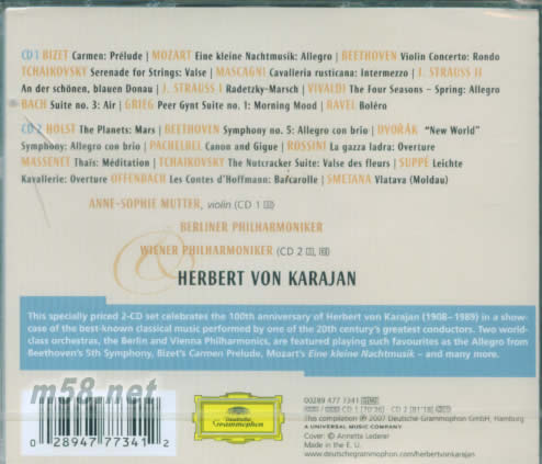 卡拉揚百年紀念- 金裝 Karajan Gold 2CD(古典愛好者必備)專輯背面圖片