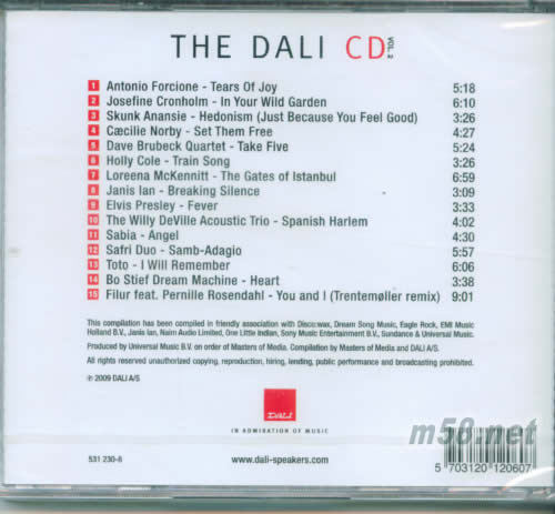 THE DALI CD IN ADMIRATION OF MUSIC VOL.2 達尼光盤第2冊專輯背面圖片