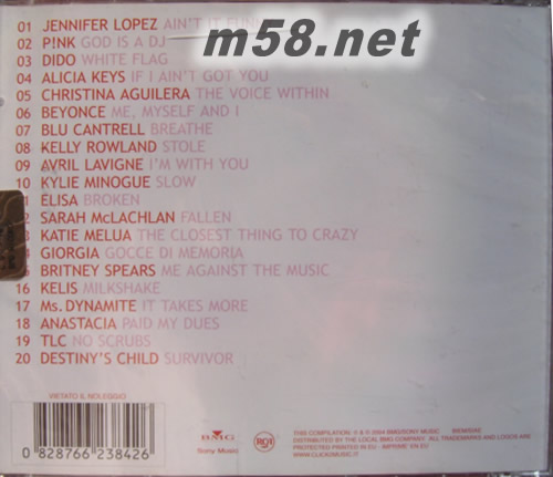 NEW DAVAS 2004專(zhuān)輯背面圖片