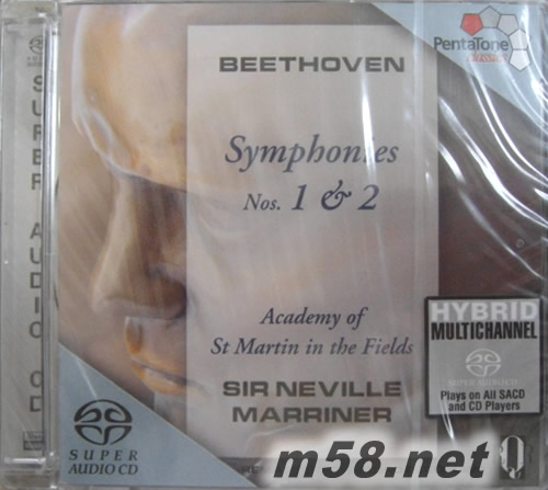 貝多芬第1和2號(hào)交響曲SACD專輯正面圖片