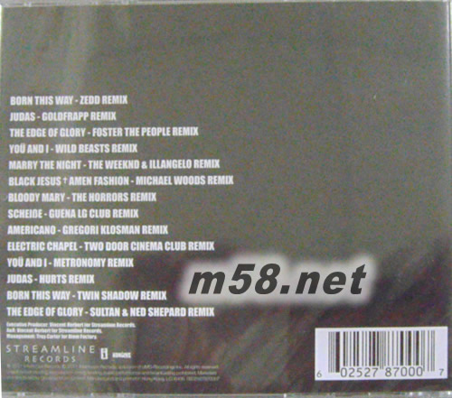BORN THIS WAY The Remix 美版專輯背面圖片