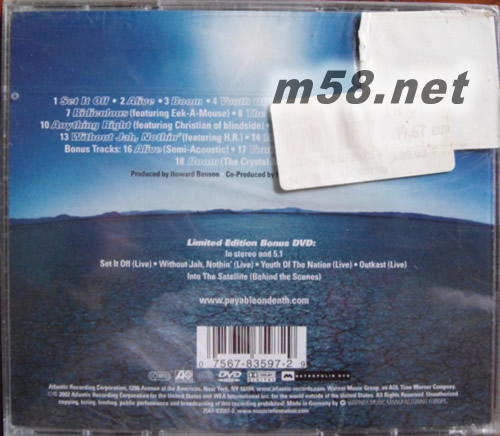 Satellite 限量版專輯背面圖片