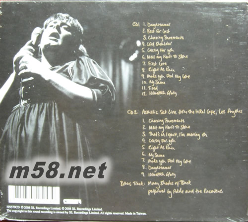 19 OUT OF STOCK專輯背面圖片