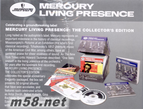 水星劃時代天碟 盒裝五十CD(德版)Mercury Living Presence 50CDS Box SetMercury 50CD珍藏套裝歐版套裝側面圖片