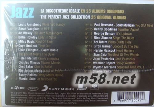 The Perfect Jazz Collection完美典藏爵士精選(25CD套裝)套裝底面圖片
