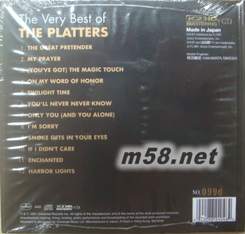 The Very Best Of The Platters (環球K2HD系列)專輯背面圖片