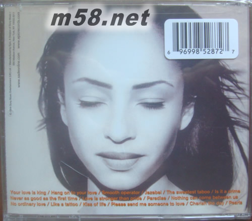 SADE THE BEST OF SADE莎黛.鉆石光芒精選輯 歐版專輯背面圖片