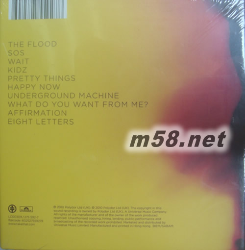 ProgressedX進化論 黃色封面專輯背面圖片