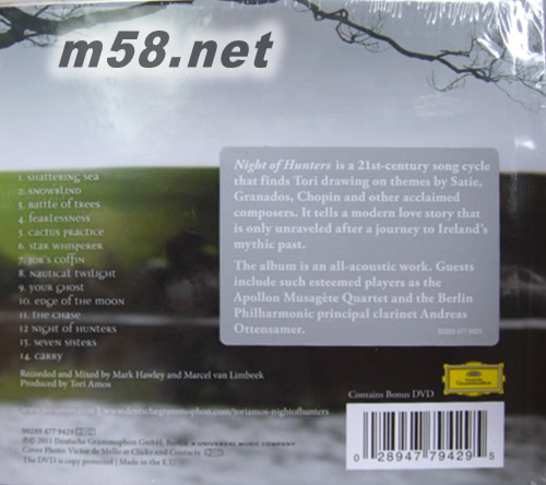 Night Of Hunters(歐版)專輯背面圖片