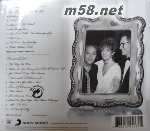 What Matters Most: Barbara Streisand Sings the Lyrics of Alan and Marilyn Bergman 歐版專輯背面圖片