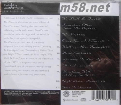 The Chase 美版專輯背面圖片