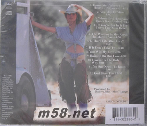 The Woman In Me專輯背面圖片