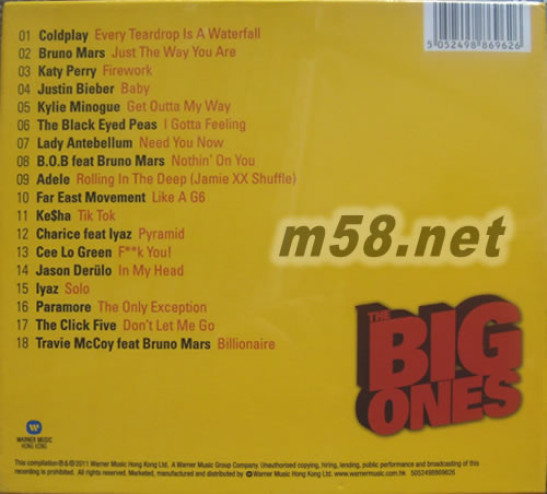 THE BIG ONES專輯背面圖片