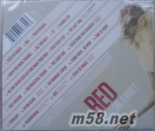 RED 紅 (雙碟裝)紅色封面專輯背面圖片