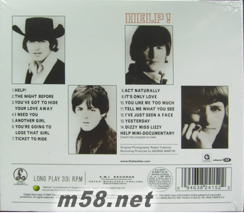 HELP!專輯背面圖片