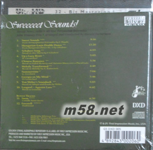 SWEEEEET SOUNDS DXD專輯背面圖片
