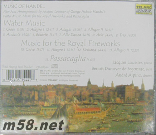 韓德爾:水上音樂三重奏 JACQUES LOUSSIER TRIO HANDEL專輯背面圖片