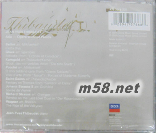 無言的歌劇詠嘆調Opera Without Words專輯背面圖片