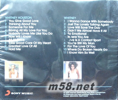 Whitney Houston / Whitney (X 2 CD Series) 藍色封面專輯背面圖片