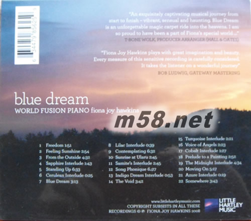 BLUE DREAM 藍色鋼琴夢專輯背面圖片